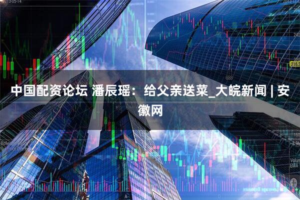中国配资论坛 潘辰瑶：给父亲送菜_大皖新闻 | 安徽网