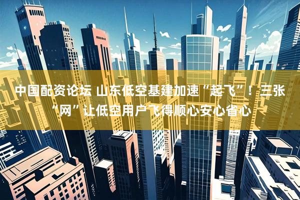 中国配资论坛 山东低空基建加速“起飞”！三张“网”让低空用户飞得顺心安心省心